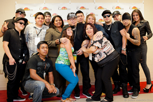 AB Quintanilla and the Kumbia Kings All Starz with La Costa Latina crew at Latino Festival in Pensacola, FL